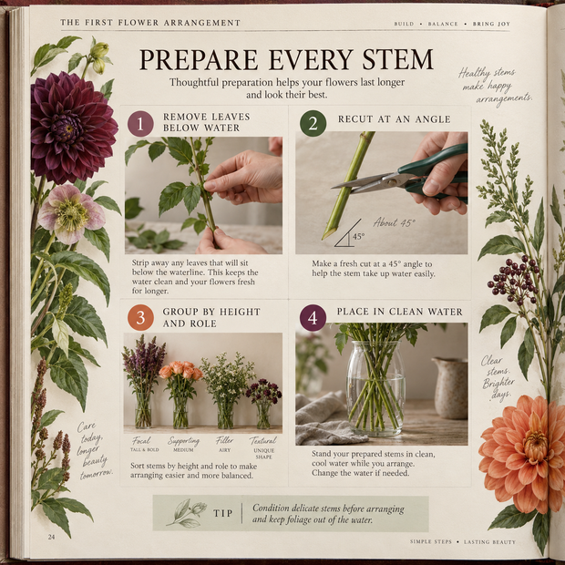 Sample page of The First Flower Arrangement.