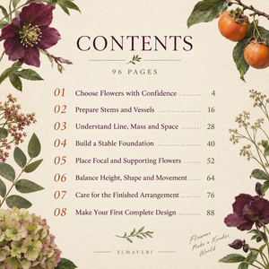 Show the contents of The First Flower Arrangement.